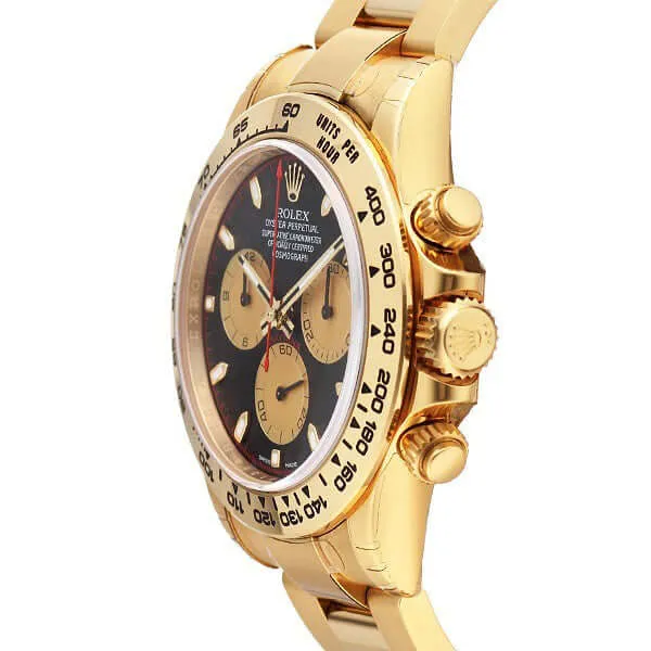 Rolex Cosmograph Daytona 18 kt Gelbgold 116508 Schwarz Champagner