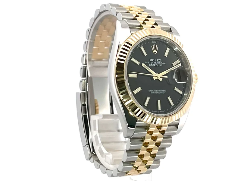 Rolex Datejust 41 Edelstahl Gelbgold 126333 Schwarz Jubile-Band