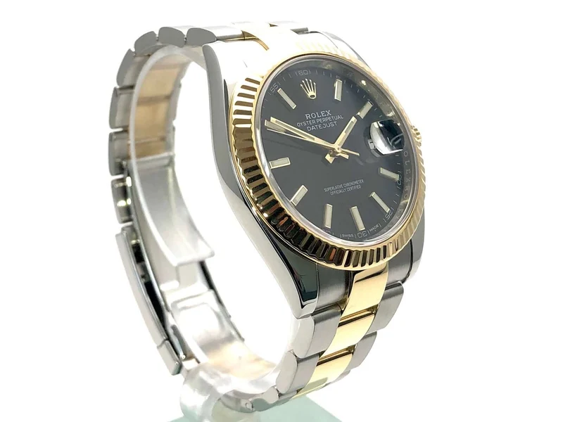Rolex Datejust 41 Edelstahl Gelbgold 126333 Schwarz Index