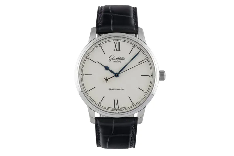 Glashütte Senator steel automatic men's watch 1-36-01-01-02-01 LP: 9600EUR [2505723]