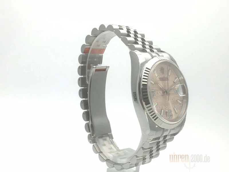 Rolex Datejust 36 Edelstahl Weißgold 116234 Pink Wave DIA Okkasion