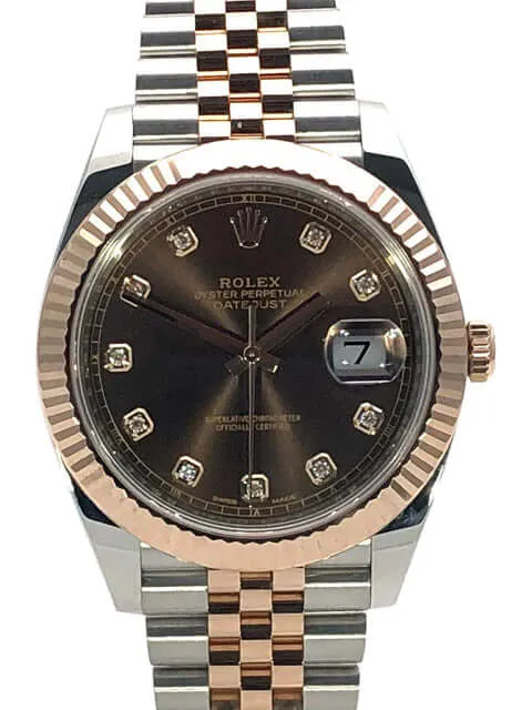 Rolex Datejust 41 126331 Choco Diamant Jubile-Band