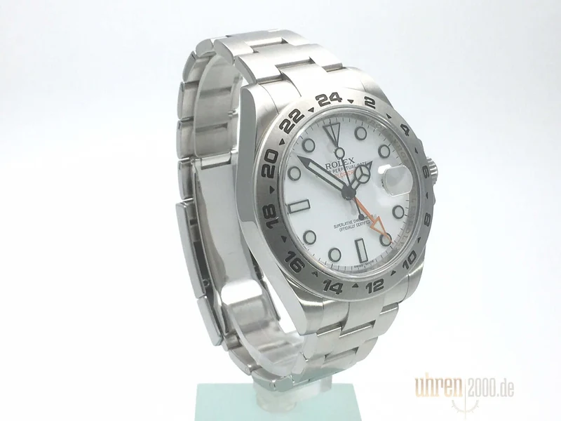 Rolex Explorer II 42 mm Edelstahl weißes Zifferblatt Ref. 216570 aus 2012 LC100