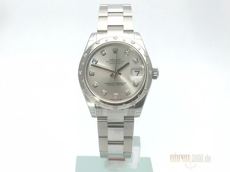 Rolex Datejust 31 Silber Diamant 178344 Oyster-Band