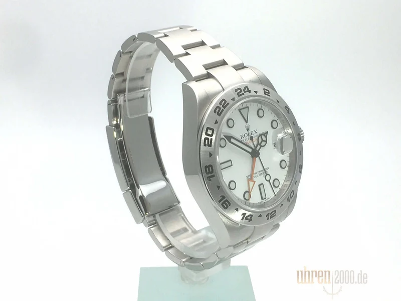 Rolex Explorer II 42 Edelstahl weißes Zifferblatt 216570 aus 2012