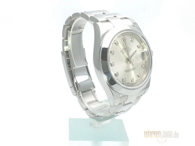 Rolex Datejust II 41 Edelstahl 116300 Silber Diamant aus 2013