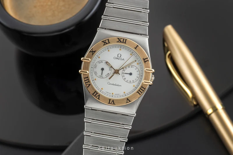 Omega Constellation steel / gold quartz men's watch 396.1070 396.1080 Vintage [2505119]