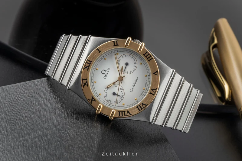 Omega Constellation steel / gold quartz men's watch 396.1070 396.1080 Vintage [2505119]