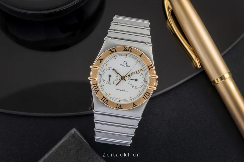 Omega Constellation steel / gold quartz men's watch 396.1070 396.1080 Vintage [2505119]