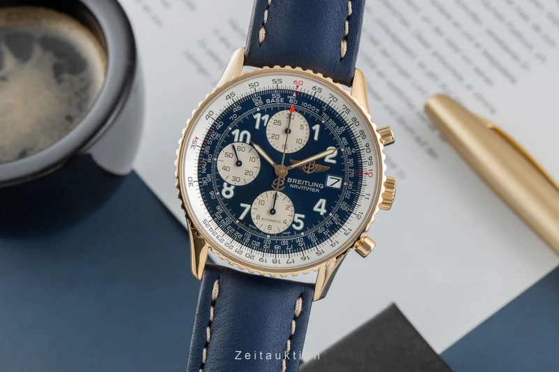 Breitling Navitimer chronograph 18 ct gold automatic men's watch K13020 [2505791]