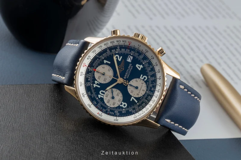 Breitling Navitimer chronograph 18 ct gold automatic men's watch K13020 [2505791]