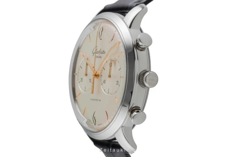 Glashütte Sixties chronograph steel automatic men's watch 1-39-34-03-22-04 LP: 8800EUR [2505655]