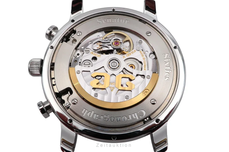 Glashütte Sixties chronograph steel automatic men's watch 1-39-34-03-22-04 LP: 8800EUR [2505655]