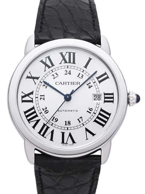 Cartier Ronde Solo de Cartier W6701010 Edelstahl Leder