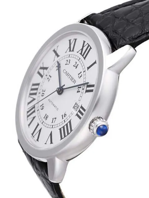 Cartier Ronde Solo de Cartier W6701010 Edelstahl Leder