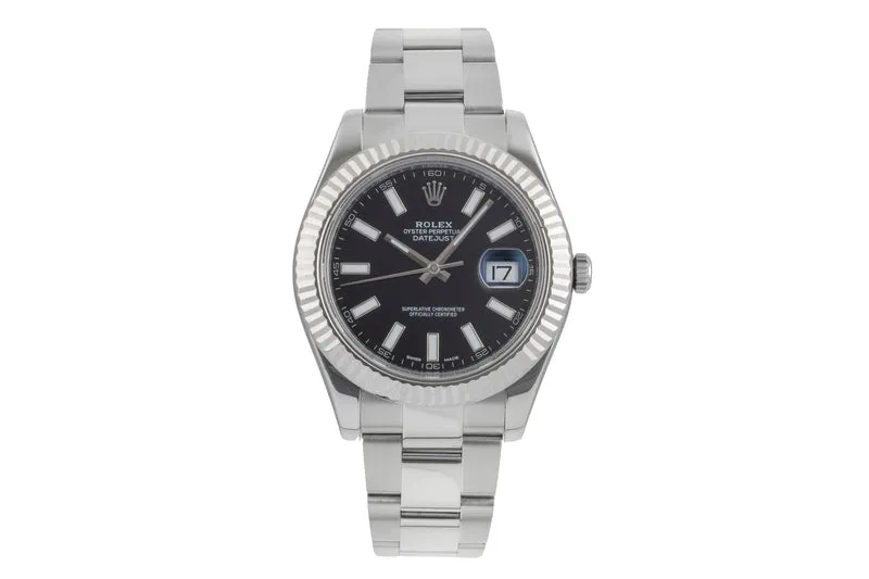 Rolex Datejust steel / white gold automatic men's watch 116334 [2505959]