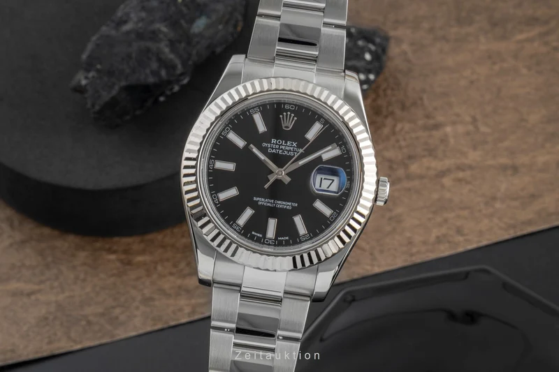 Rolex Datejust steel / white gold automatic men's watch 116334 [2505959]