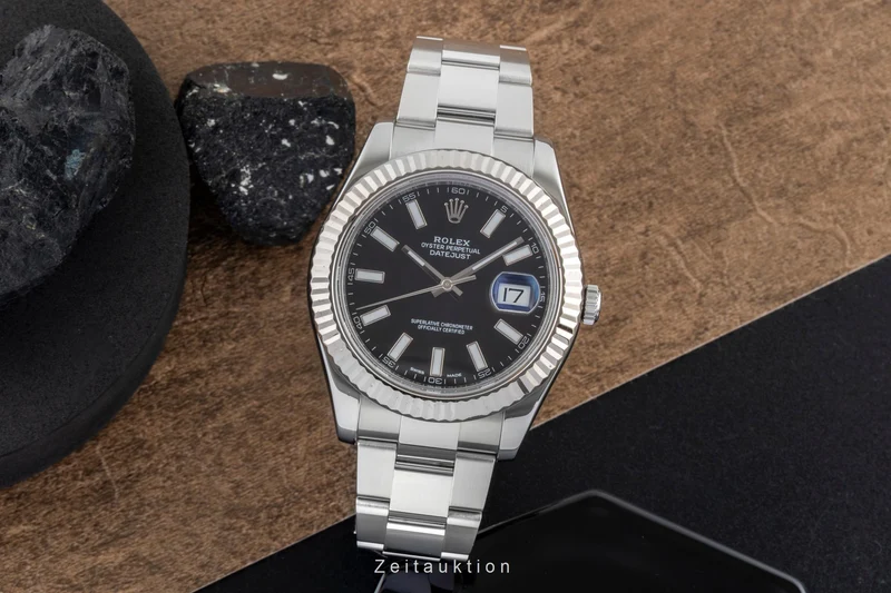 Rolex Datejust steel / white gold automatic men's watch 116334 [2505959]