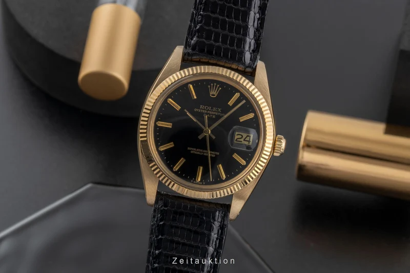 Rolex Date 18 ct gold automatic men's watch 1503 Vintage [2504096]