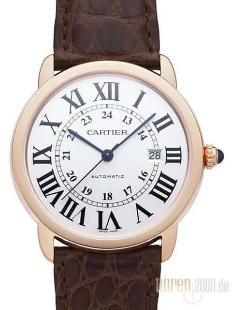 Cartier Ronde Solo de Cartier W6701009 Rotgold Leder