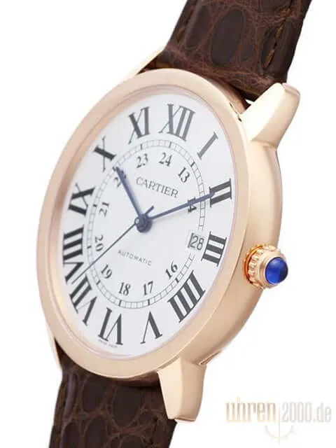 Cartier Ronde Solo de Cartier W6701009 Rotgold Leder