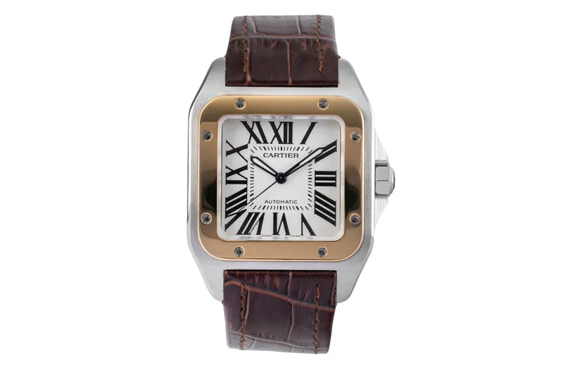 Cartier Santos 100 steel / gold automatic men's watch W20077X7 [2505262]