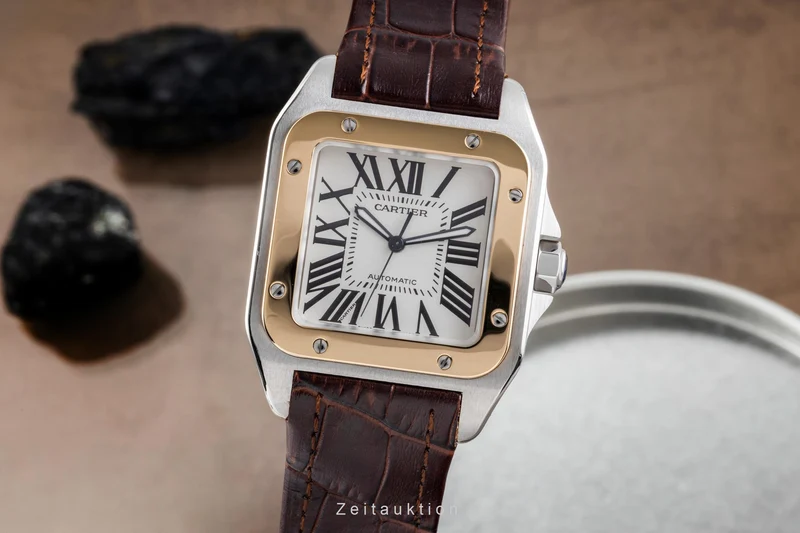 Cartier Santos 100 steel / gold automatic men's watch W20077X7 [2505262]