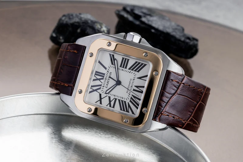Cartier Santos 100 steel / gold automatic men's watch W20077X7 [2505262]