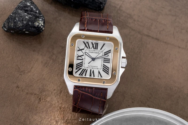 Cartier Santos 100 steel / gold automatic men's watch W20077X7 [2505262]
