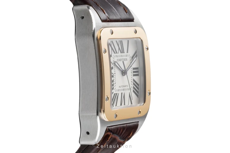 Cartier Santos 100 steel / gold automatic men's watch W20077X7 [2505262]