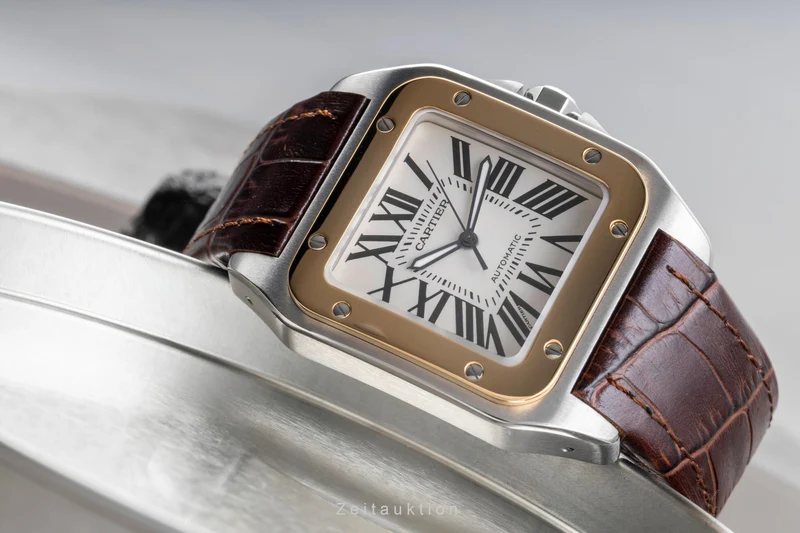 Cartier Santos 100 steel / gold automatic men's watch W20077X7 [2505262]