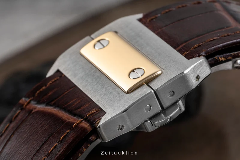 Cartier Santos 100 steel / gold automatic men's watch W20077X7 [2505262]