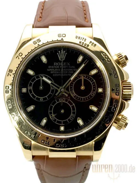 Rolex Cosmograph Daytona 116518 Gelbgold Leder aus 2006