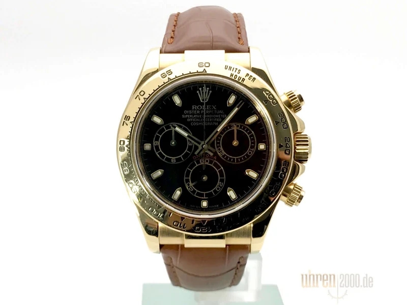 Rolex Cosmograph Daytona 116518 Gelbgold Leder aus 2006
