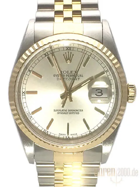 Rolex Datejust 36 Edelstahl - Gelbgold 16233 aus 2001