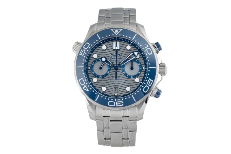 Omega Seamaster chronograph steel automatic men's watch 210.30.44.51.06.001 LP: 9300EUR [2504409]