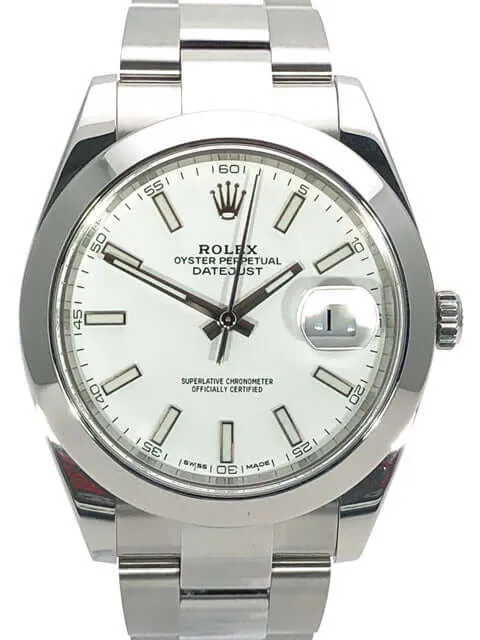 Rolex Datejust 41 Edelstahl 126300 Weiß