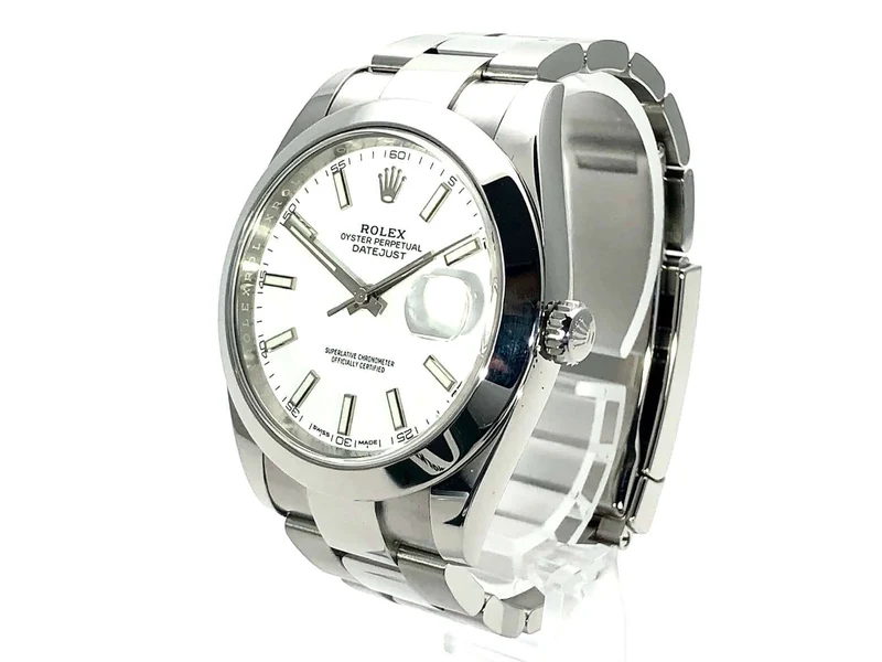 Rolex Datejust 41 Edelstahl 126300 Weiß