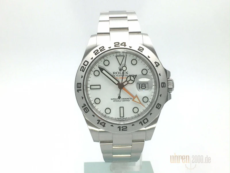 Rolex Explorer II 216570 42 mm Edelstahl weißes Zifferblatt aus 2016