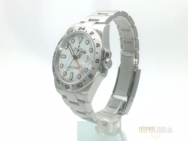Rolex Explorer II 216570 42 mm Edelstahl weißes Zifferblatt aus 2016
