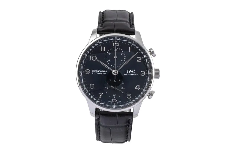 IWC Portugieser chronograph steel automatic men's watch IW371609 LP: 9100EUR [2504617]
