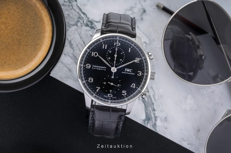 IWC Portugieser chronograph steel automatic men's watch IW371609 LP: 9100EUR [2504617]