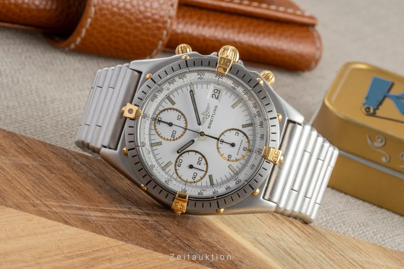 Breitling Chronomat chronograph gilt / steel automatic men's watch 81950 [2505250]