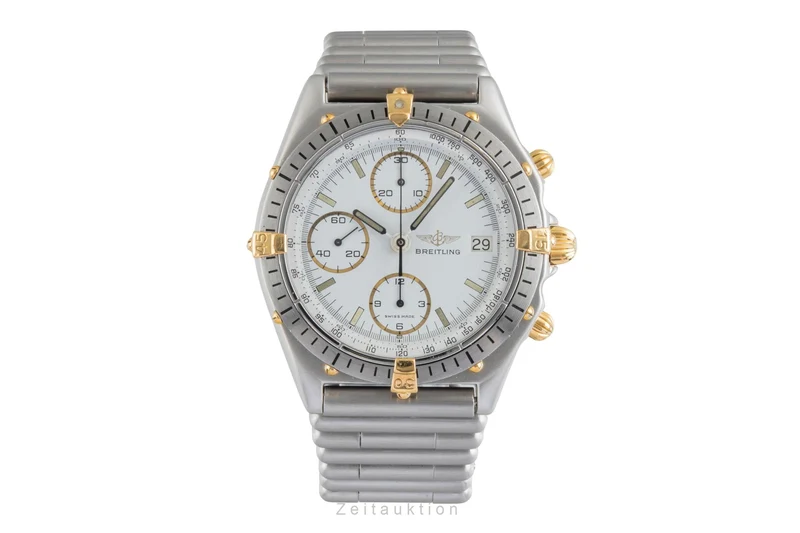 Breitling Chronomat chronograph gilt / steel automatic men's watch 81950 [2505250]