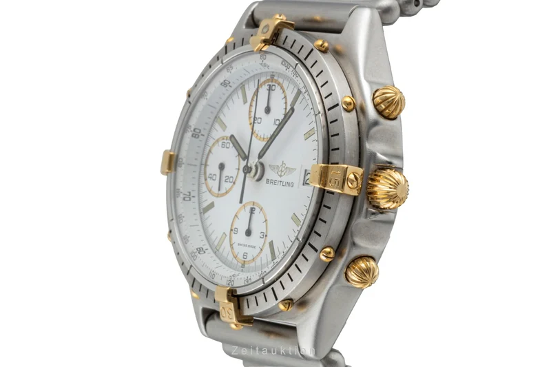 Breitling Chronomat chronograph gilt / steel automatic men's watch 81950 [2505250]