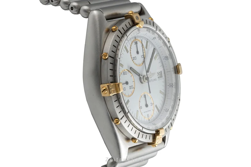 Breitling Chronomat chronograph gilt / steel automatic men's watch 81950 [2505250]