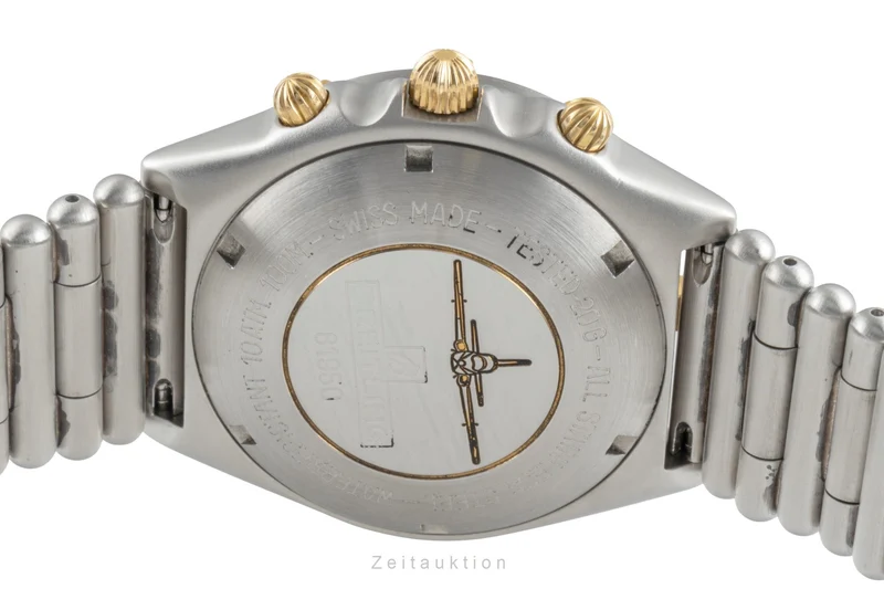 Breitling Chronomat chronograph gilt / steel automatic men's watch 81950 [2505250]