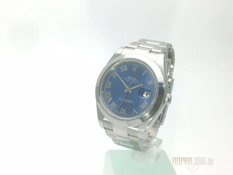 Rolex Datejust II 41 Edelstahl 116300 Blau Römisch gebraucht aus 2014