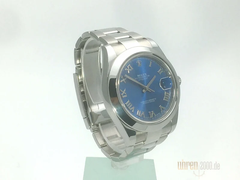 Rolex Datejust II 41 Edelstahl 116300 Blau Römisch gebraucht aus 2014