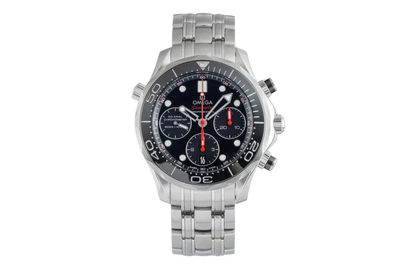 Omega Seamaster chronograph steel automatic men's watch 212.30.42.50.01.001 LP: 9300EUR [2505808]